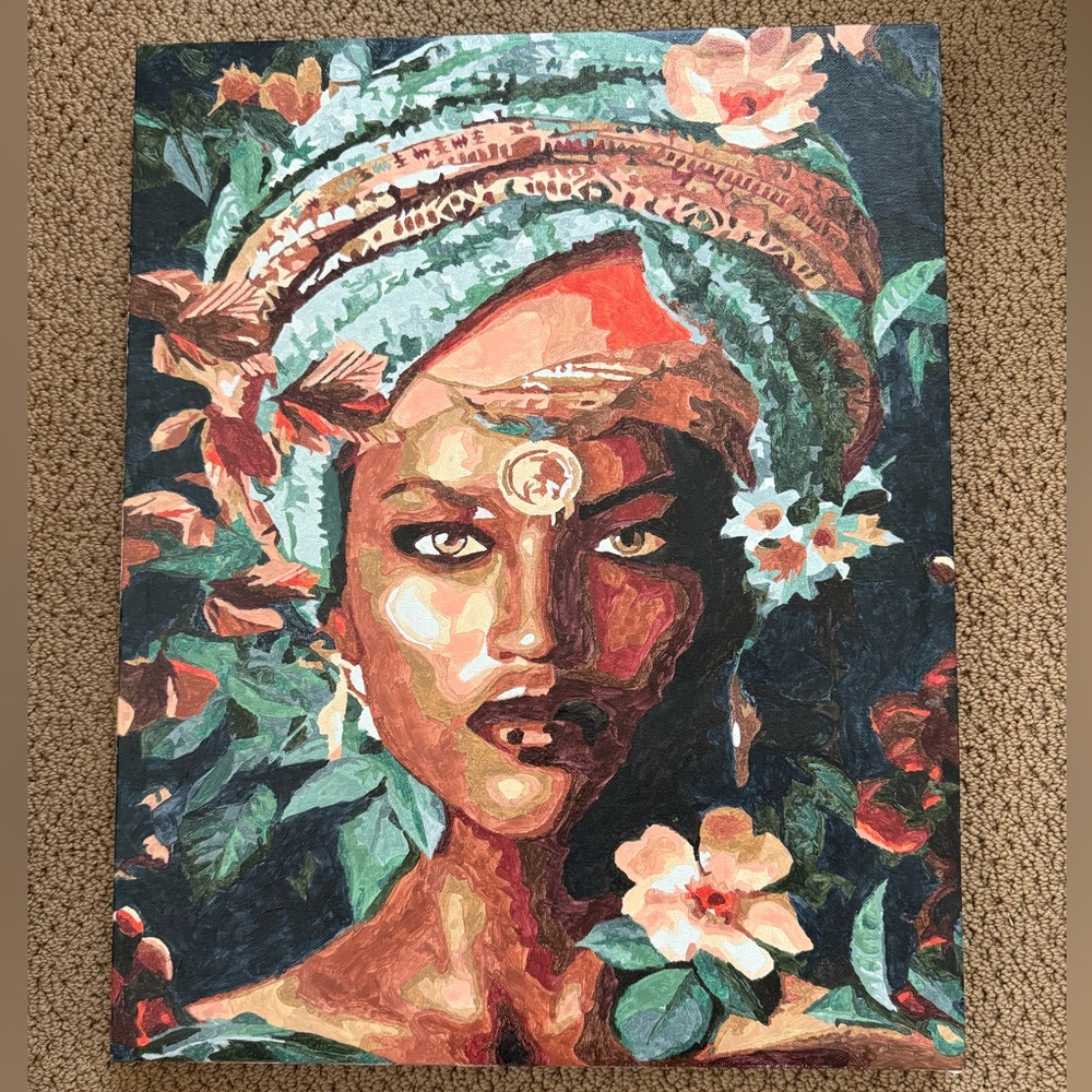 Nubian Queen Reflection Art Piece